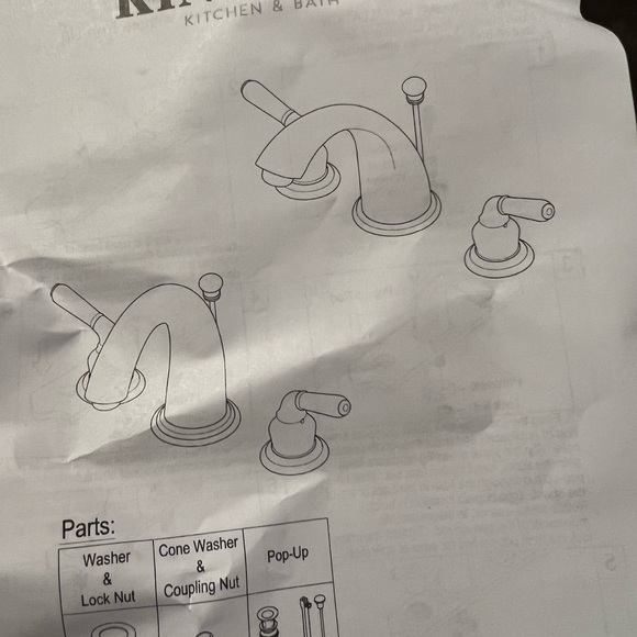 NWT Bathroom Faucet with Brass Pop-Up, Polished Brass Magellan KB962B - Picture 5 of 9